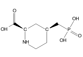 cis-4-(Phosphonomethyl)-piperidine-2-carboxylicacid structure, CAS 110347-85-8