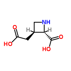 (2S,3S)-trans-3-(Carboxymethyl)azetidine-2-aceticacid structure, CAS 185387-36-4