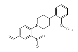 4-[4-(2-Methoxyphenyl)piperidino]-3-nitrobenzaldehyde structure, CAS 301334-92-9