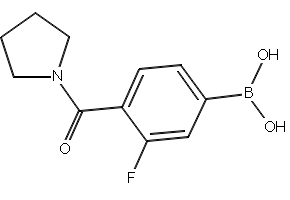 3-Fluoro-4-(pyrrolidine-1-carbonyl)phenylboronicacid structure, CAS 874289-09-5