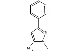 1-Methyl-3-phenyl-1H-pyrazol-5-amine structure, CAS 10199-50-5