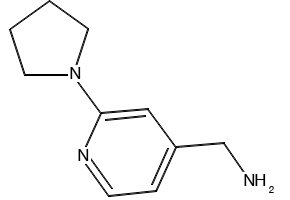 (2-(Pyrrolidin-1-yl)pyrid-4-yl)methylamine structure, CAS 876316-38-0