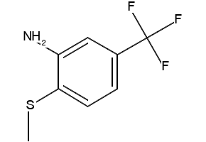 2-Amino-1-methylthio-4-triflyoromethylbenzene structure, CAS 207974-07-0