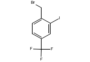 1-(Bromomethyl)-2-iodo-4-(trifluoromethyl)benzene structure, CAS 939758-31-3