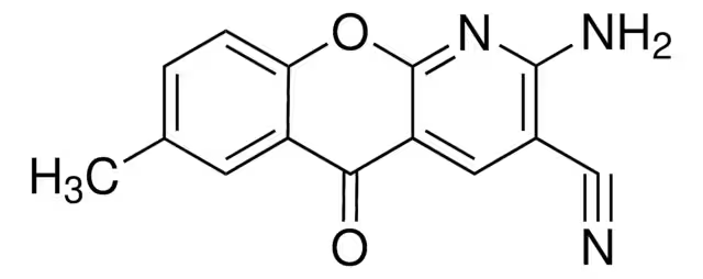 2-Amino-5-oxo-5H-chromeno[2,3-B]pyridine-3-carbonitrile structure, CAS 61424-81-5