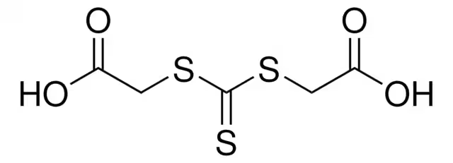 Bis(carboxymethyl)trithiocarbonate structure, CAS 6326-83-6