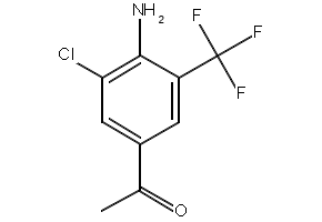 4'-Amino-3'-chloro-5'-(trifluoromethyl)acetophenon structure, CAS 97760-76-4