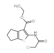 2-(2-Chloro-Acetylamino)-5,6-Dihydro-4H-Cyclopenta[B]Thiophene-3-CarboxylicAcidEthylEster structure, CAS 203385-15-3