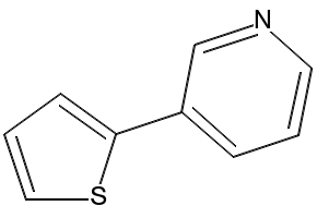 3-(2-Thienyl)pyridine structure, CAS 21298-53-3