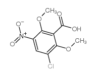 3-Chloro-2,6-dimethoxy-5-nitrobenzoicacid structure, CAS 175135-56-5