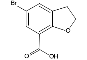 5-Bromo-2,3-dihydrobenzofuran-7-carboxylicacid structure, CAS 41177-72-4