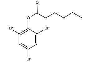 Caproicacid2,4,6-tribromophenylester structure, CAS 16732-09-5