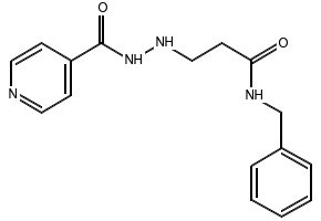 N-Benzyl-beta-(isonicotinylhydrazino)propionamide structure, CAS 51-12-7