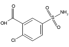 2-Chloro-5-sulfamoylbenzoicacid structure, CAS 97-04-1