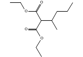 Diethyl(2-pentyl)malonate structure, CAS 117-47-5