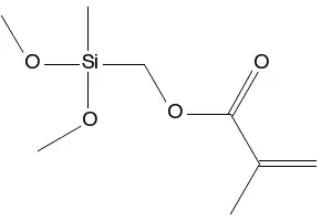 (Methacryloxymethyl)methyldimethoxysilane structure, CAS 121177-93-3