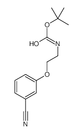 3-(Boc-aminoethyloxy)benzonitrile structure, CAS 252263-98-2