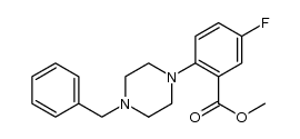Methyl2-(4-Benzylpiperazino)-5-fluorobenzoate structure, CAS 1256633-30-3