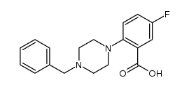 2-(4-Benzylpiperazino)-5-fluorobenzoicAcid structure, CAS 1256633-38-1