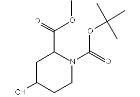 Methyl1-Boc-4-hydroxypiperidine-2-carboxylate structure, CAS 187753-13-5