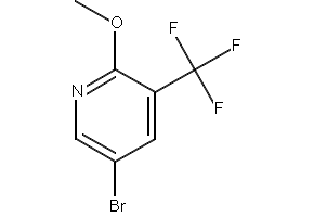 5-Bromo-2-methoxy-3-(trifluoromethyl)pyridine structure, CAS 1214377-42-0