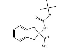 2-(Boc-amino)indane-2-carboxylicAcid structure, CAS 71066-00-7