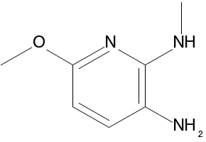 2-Methylamino-3-amino-6-methoxypyridine structure, CAS 90817-34-8