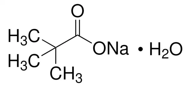 SodiumTrimethylacetateHydrate structure, CAS 143174-36-1