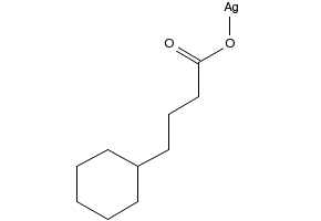 Silvercyclohexanebutyrate structure, CAS 62638-04-4