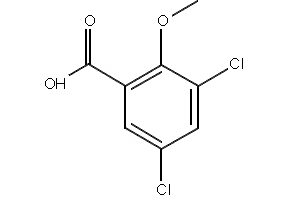 3,5-Dichloro-2-methoxybenzoicacid structure, CAS 22775-37-7