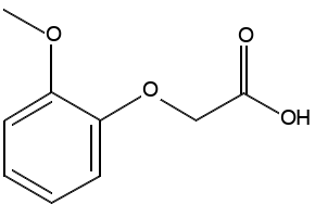 2-MethoxyphenoxyaceticAcid structure, CAS 1878-85-9