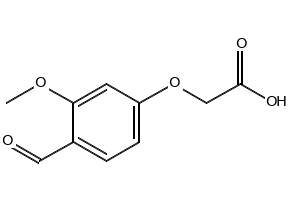 4-Formyl-3-methoxy-phenoxyaceticacid structure, CAS 84969-24-4