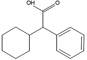 Cyclohexylphenylaceticacid structure, CAS 3894-09-5