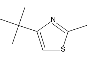 4-tert-Butyl-2-methylthiazole structure, CAS 15679-11-5