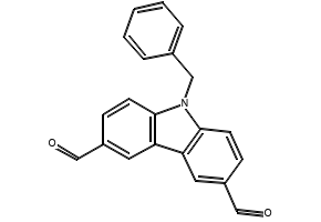 9-Benzylcarbazole-3,6-Dicarboxaldehyde structure, CAS 200698-05-1