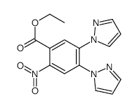 Ethyl2-Nitro-4,5-di(1-pyrazolyl)benzoate structure, CAS 1256633-25-6