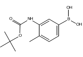 (3-Boc-Amino-4-methylphenyl)boronicacid structure, CAS 850568-81-9