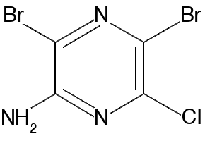 2-Amino-3,5-dibromo-6-chloropyrazine structure, CAS 566205-01-4