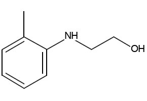 N-(2-Hydroxyethyl)-2-methylaniline structure, CAS 136-80-1