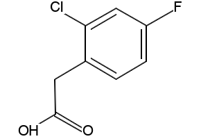 2-Chloro-4-fluorophenylaceticacid structure, CAS 177985-32-9