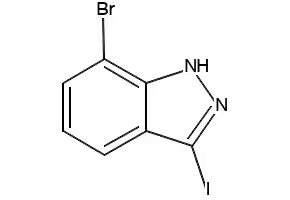 3-bromo-7-iodo-1H-indazole structure, CAS 945761-95-5