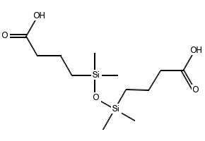 1,3-Bis(3-carboxypropyl)tetramethyldisiloxane structure, CAS 3353-68-2