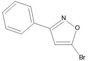 5-bromo-3-phenylisoxazole structure, CAS 3356-92-1