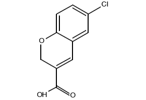 6-Chloro-2H-1-benzopyran-3-carboxylicacid structure, CAS 83823-06-7