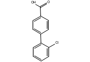 2'-Chlorobiphenyl-4-carboxylicacid structure, CAS 3808-93-3