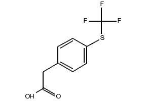 4-(Trifluoromethylthio)phenylaceticacid structure, CAS 243977-23-3