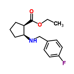 Ethylcis-2-(4-Fluorobenzylamino)cyclopentanecarboxylate structure, CAS 1033755-81-5