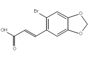2-Bromo-4,5-methylenedioxycinnamicacid structure, CAS 27452-00-2