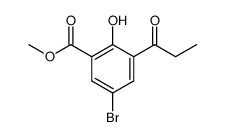 Methyl5-Bromo-2-hydroxy-3-propionylbenzoate structure, CAS 91099-82-0