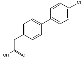 (4'-Chlorobiphenyl-4-yl)aceticacid structure, CAS 5525-72-4
